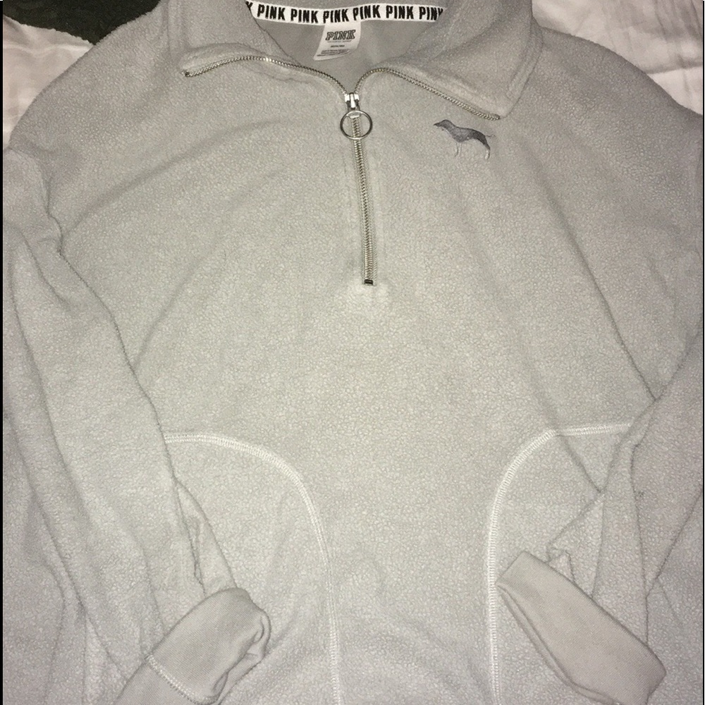Pink Victoria secret half zip hoodie